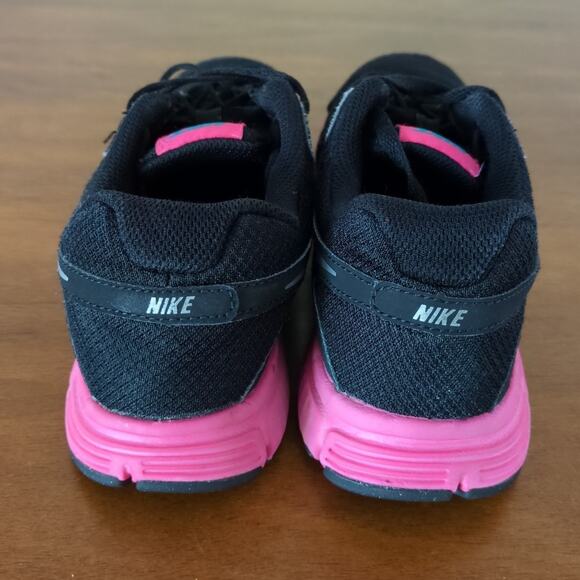 Nike Girls Revolution 2 Running Shoes Black/pink Mesh Lace size 4Y - Picture 4 of 9